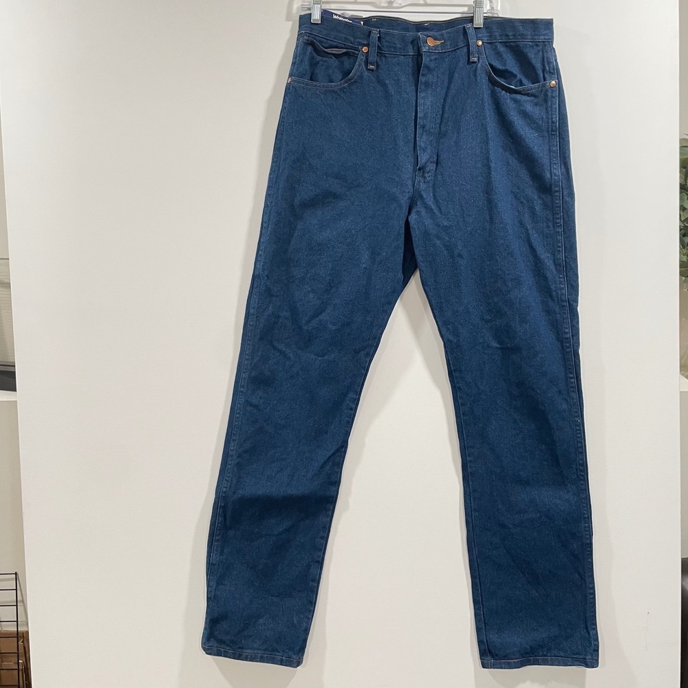 Wrangler Cowboy Cut 14MWZ Slim Fit Tapered Leg‎ Jeans Indigo Blue 15x34 NWT